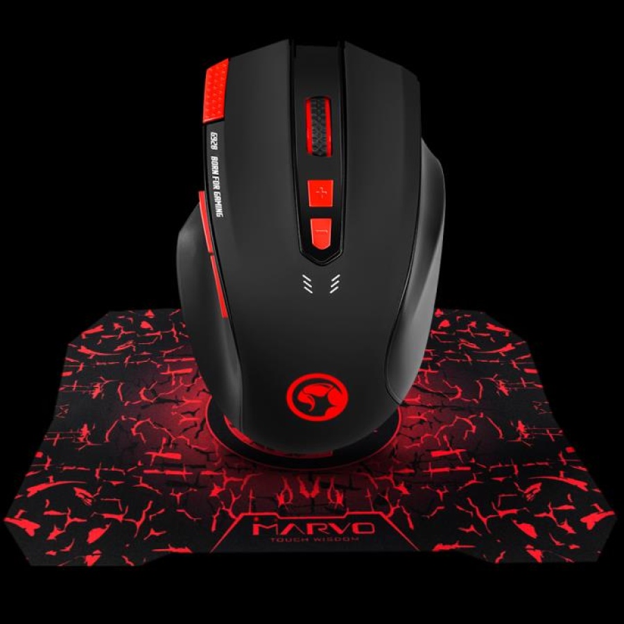 MARVO G928+G1 ΕΝΣΥΡΜΑΤΟ GAMING ΠΟΝΤΙΚΙ+MOUSEPAD