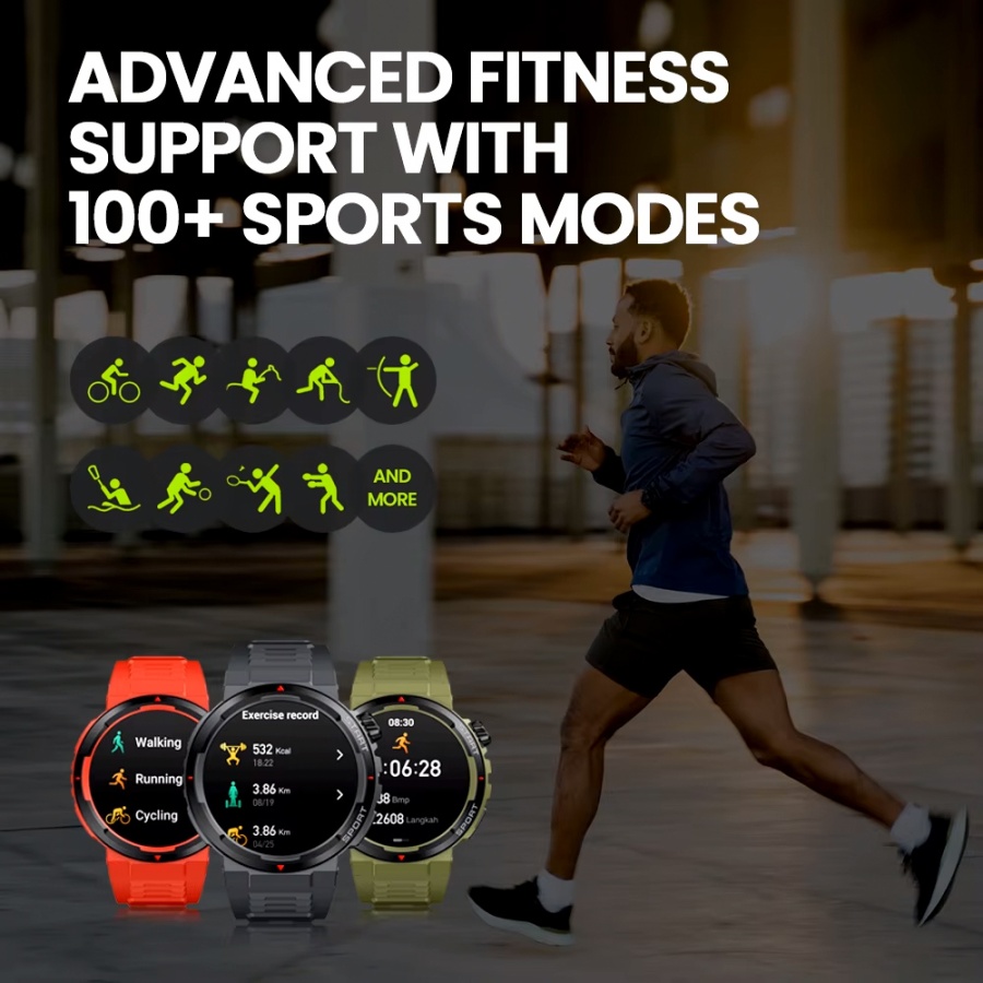 ZEBLAZE smartwatch Ares 3 Plus, heart rate, 1.43" AMOLED, IP68, μαύρο - Image 5