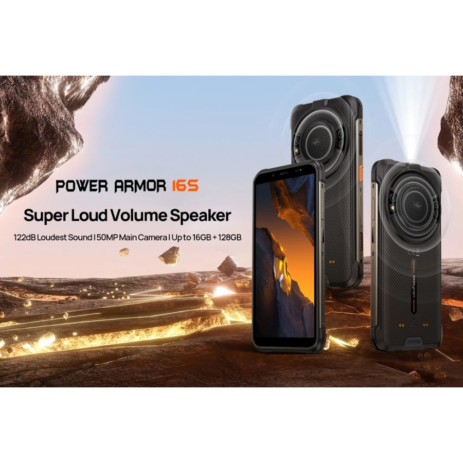 ULEFONE smartphone Power Armor 16S με ηχείο 3.5W, 5.93", 8/128GB, 9600mAh, IP68/IP69K, μαύρο - Image 2