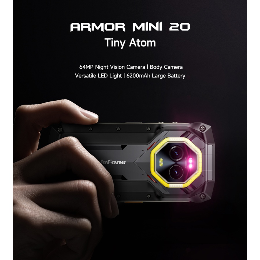 ULEFONE smartphone Armor Mini 20, 4.7", 8/256GB, 4G, 6200mAh, IP68/IP69K, μαύρο - Image 2