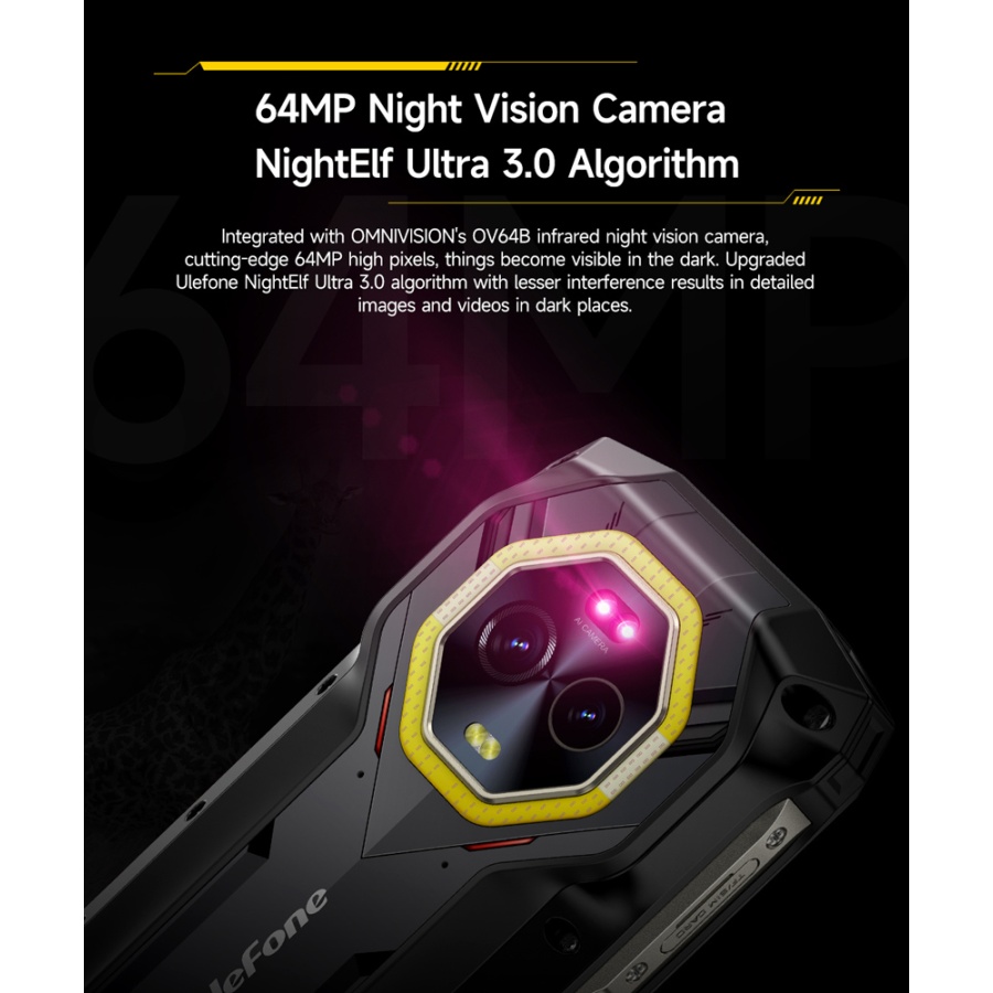ULEFONE smartphone Armor Mini 20, 4.7", 8/256GB, 4G, 6200mAh, IP68/IP69K, μαύρο - Image 8