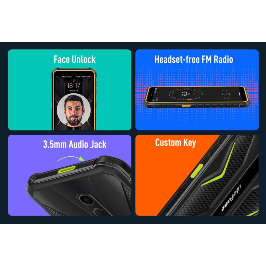 ULEFONE smartphone Armor X12 Pro, 5.45", 4/64GB, 4860mAh, IP68/IP69K, μαύρο - Image 4