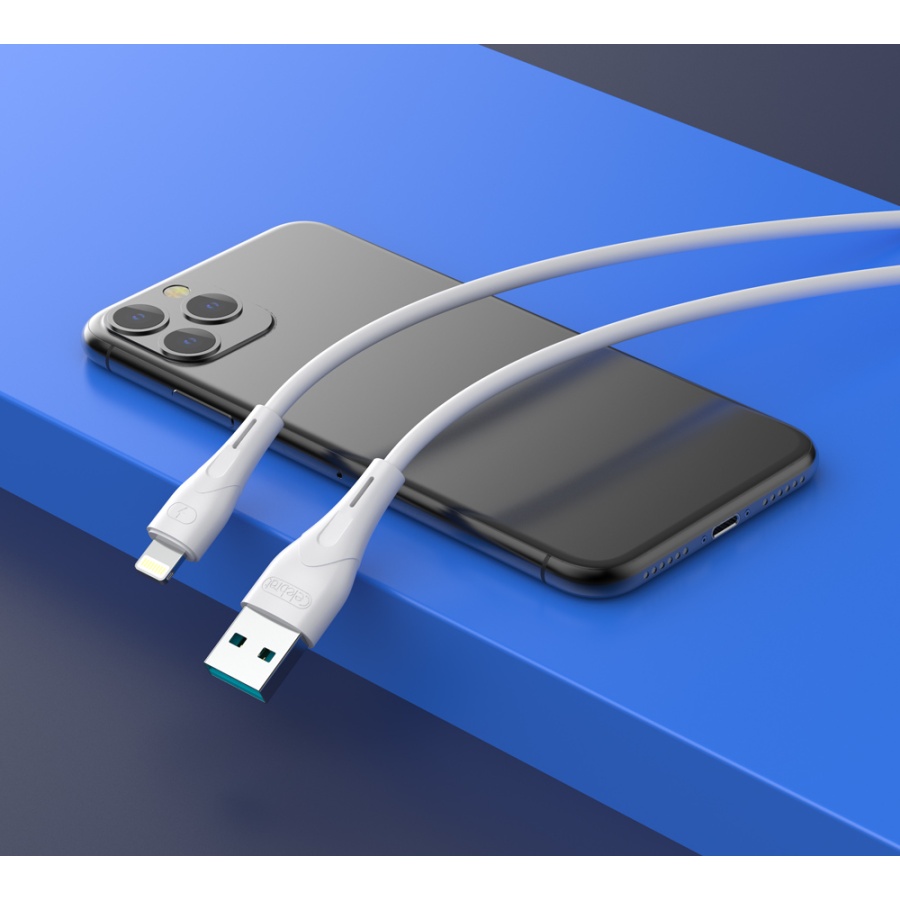 CELEBRAT καλώδιο Lightning σε USB CB-18I, 2.4A, 480Mbps, 1m, λευκό - Image 2