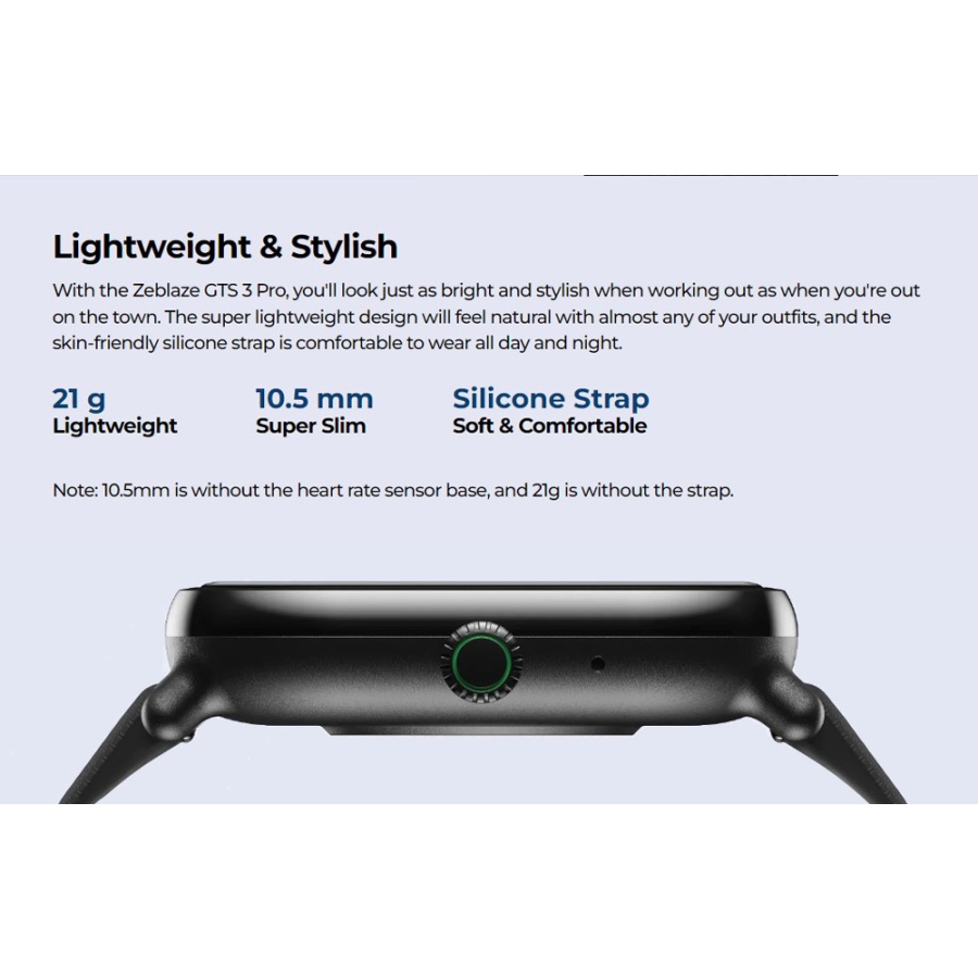 ZEBLAZE smartwatch GTS 3 Pro, heart rate, 1.97" AMOLED, μαύρο - Image 4