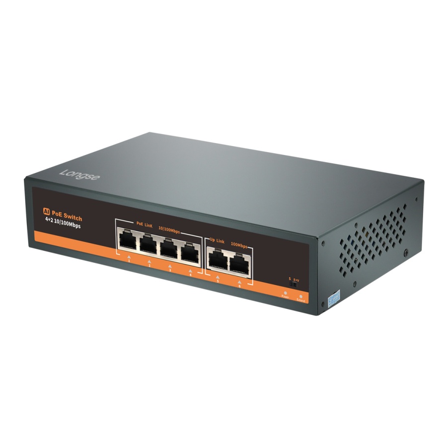 LONGSE PoE switch HT42FA με 4x LAN & 2x WAN θύρες, 10/100Mbps - Image 3