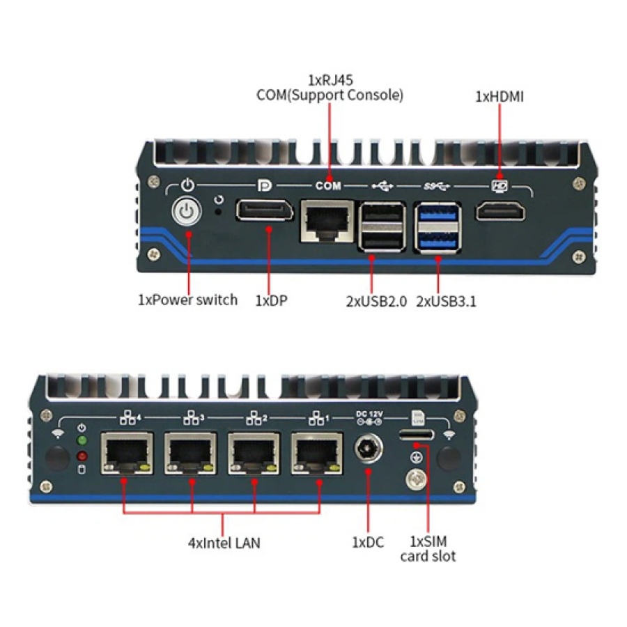 POWERTECH Firewall PC Nano N1141 J6412, 8GB/128GB M.2 Kingston, pfSense - Image 4