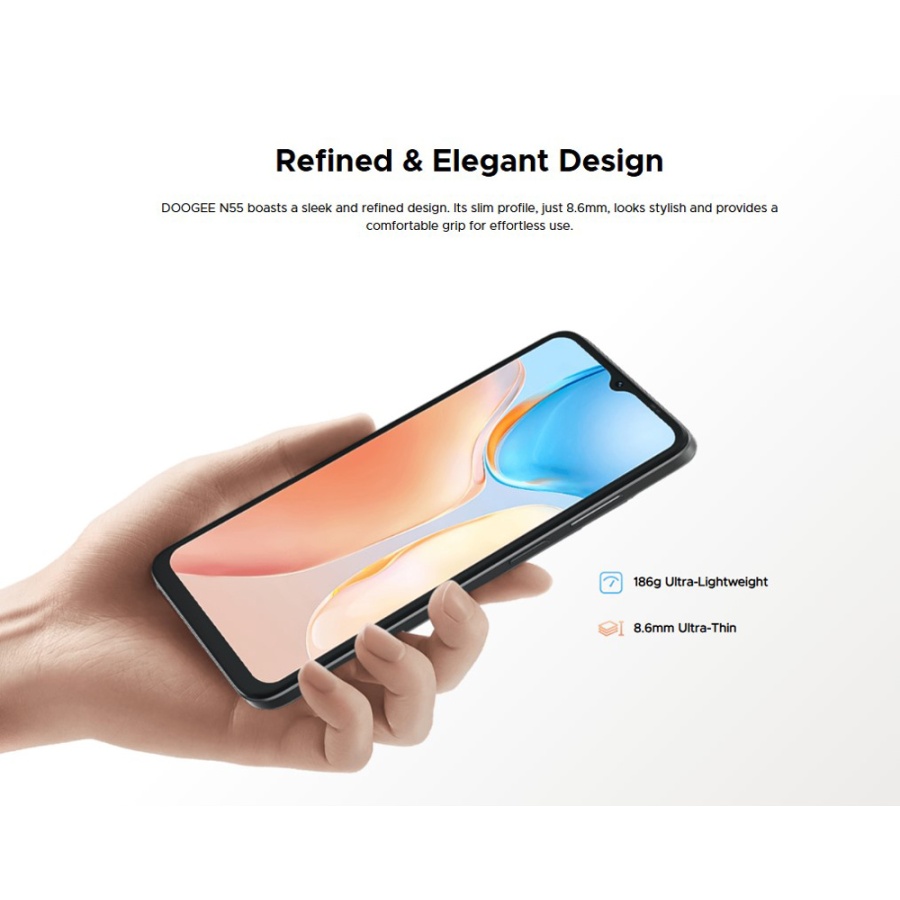 DOOGEE smartphone N55, 6.56", 4/128GB, 5150mAh, μαύρο - Image 3