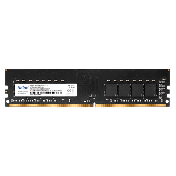 NETAC μνήμη DDR4 UDIMM NTBSD4P26SP-08, 8GB, 2666MHz, CL19