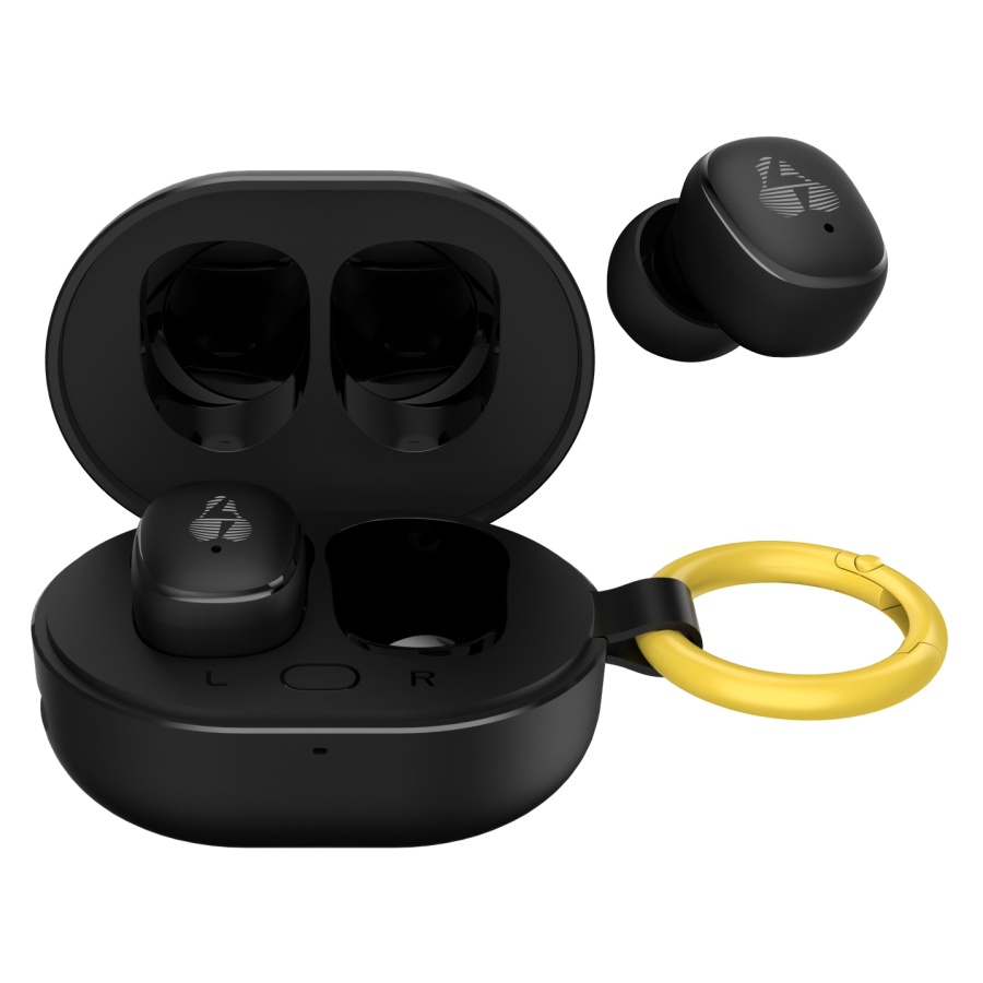 POWERTECH earphones με θήκη φόρτισης PT-1392, True Wireless, 6mm, 25/230mAh, μαύρα