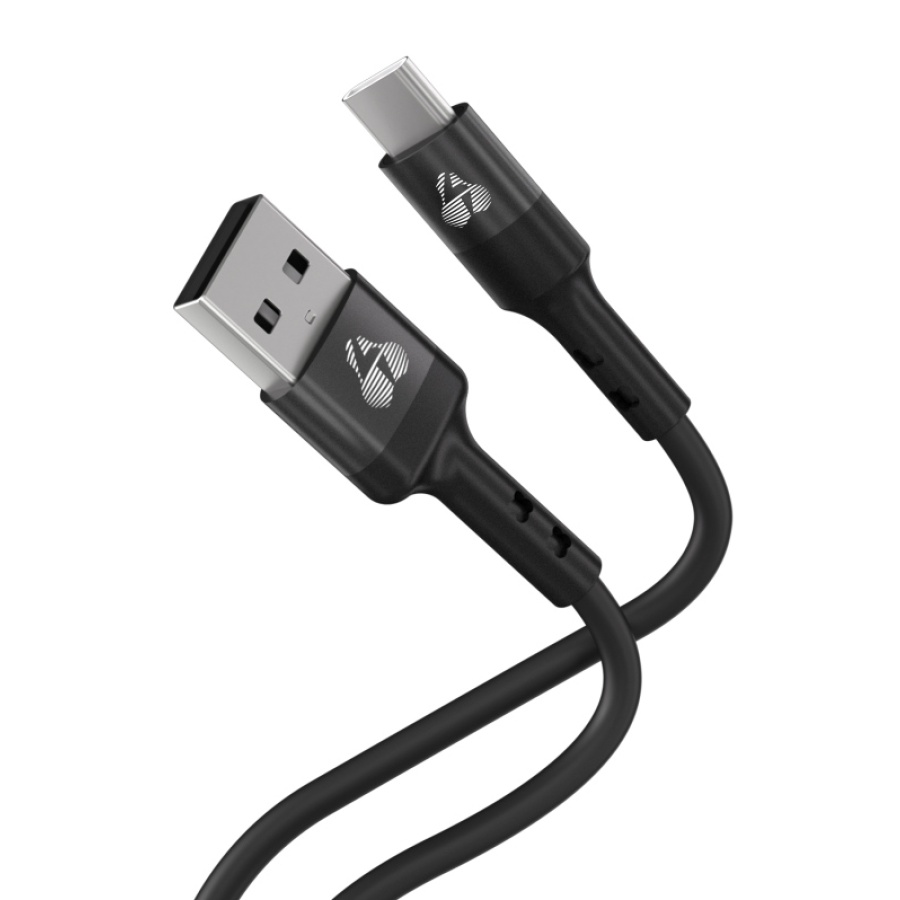 POWERTECH καλώδιο USB-C σε USB PTR-0161, σιλικόνης, 60W, 480Mbps, 1m, μαύρο