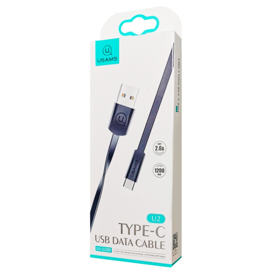 USAMS Καλώδιο USB σε USB-C US-SJ200, 2A, 1.2m, μαύρο - Image 3