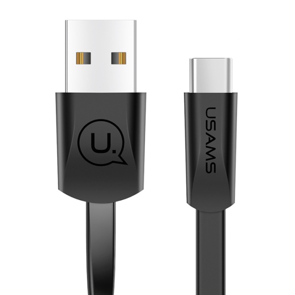 USAMS Καλώδιο USB σε USB-C US-SJ200, 2A, 1.2m, μαύρο