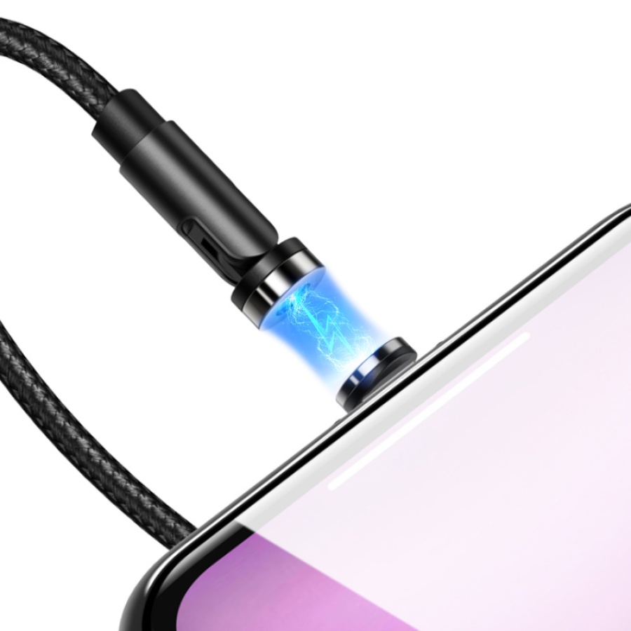 USAMS καλώδιο USB σε lightning US-SJ472, μαγνητικό, 2.1A, 1m, μαύρο - Image 6