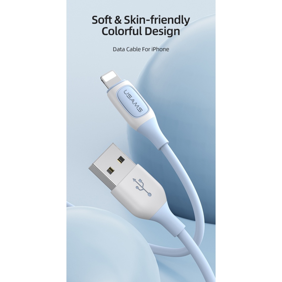 USAMS καλώδιο Lightning σε USB US-SJ595, 2.4A, 1m, μαύρο - Image 2