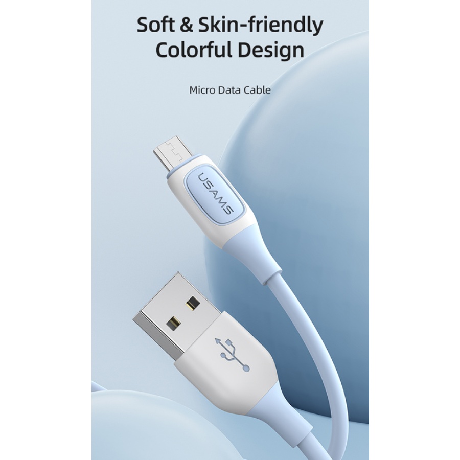 USAMS καλώδιο Micro USB σε USB US-SJ597, 2A, 1m, μαύρο - Image 2
