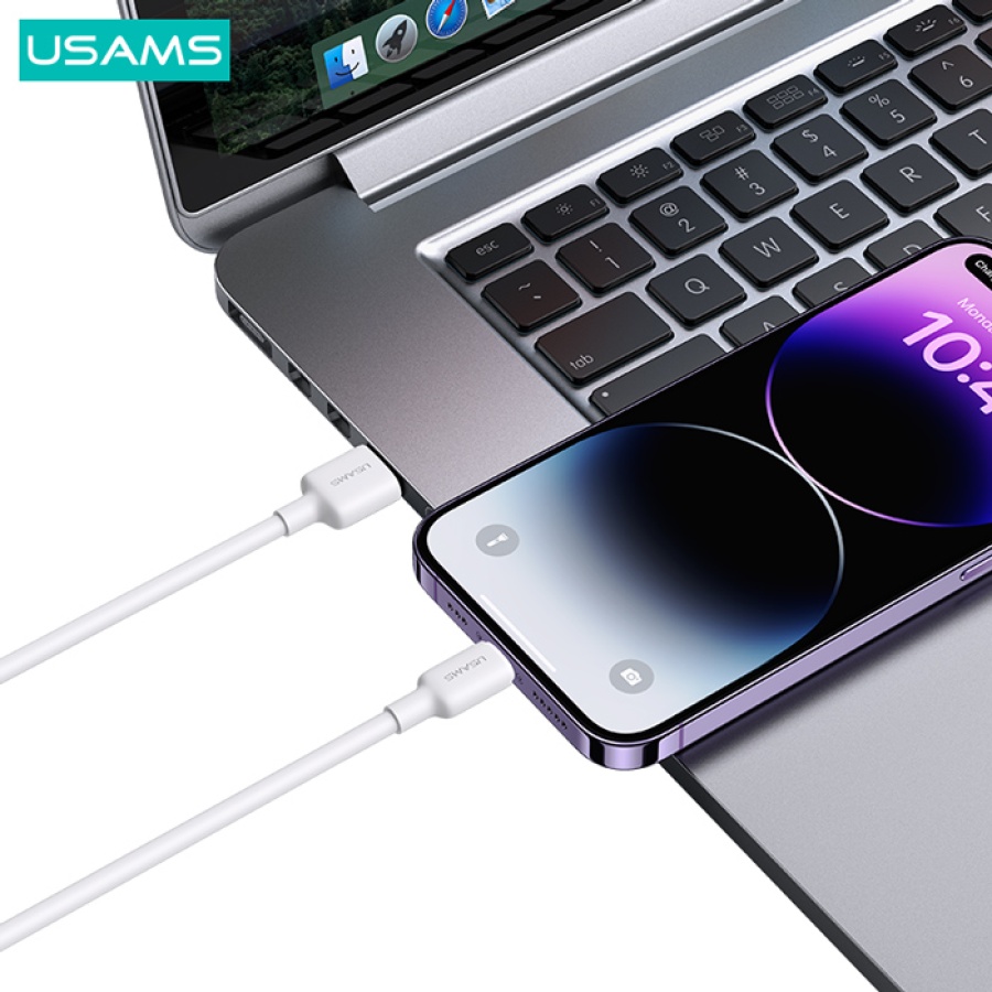 USAMS καλώδιο Lightning σε USB US-SJ604, 2.4A, 1m, λευκό - Image 2