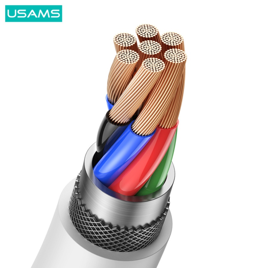 USAMS καλώδιο Lightning σε USB US-SJ604, 2.4A, 1m, λευκό - Image 3