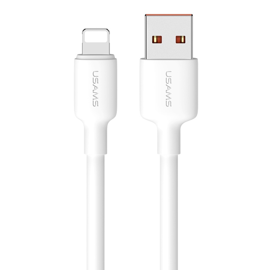 USAMS καλώδιο Lightning σε USB US-SJ604, 2.4A, 1m, λευκό