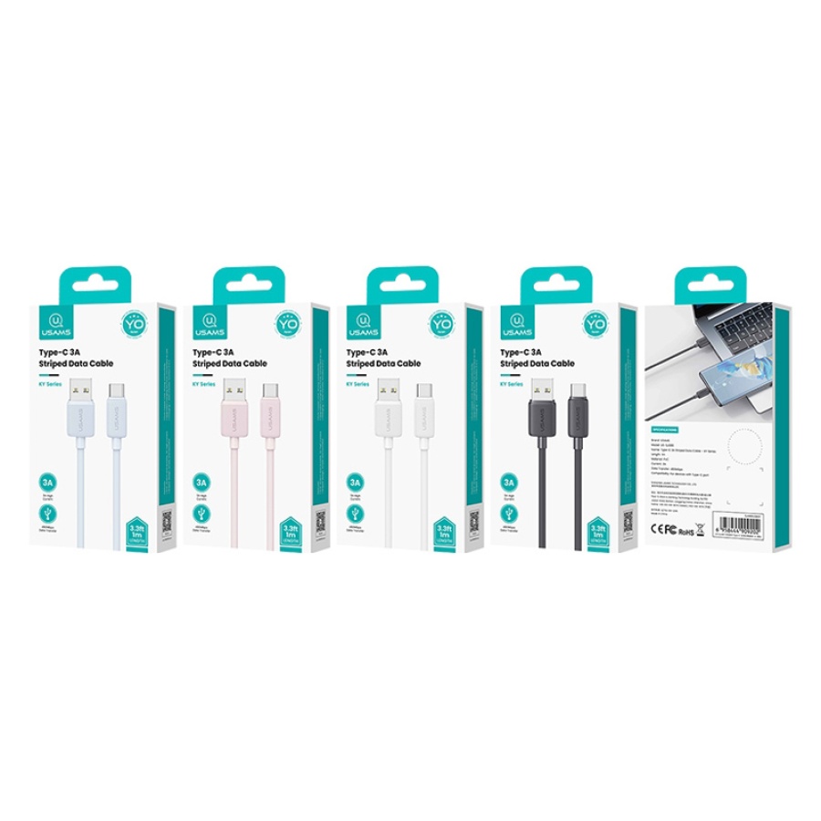 USAMS καλώδιο USB-C σε USB US-SJ688, 3A, 480Mbps, 1m, λευκό - Image 6