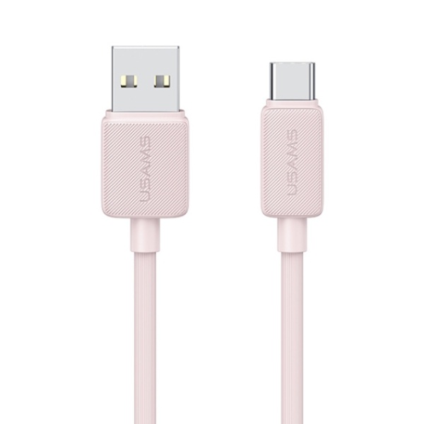 USAMS καλώδιο USB-C σε USB US-SJ688, 3A, 480Mbps, 1m, ροζ