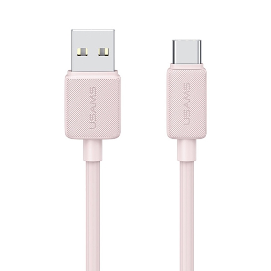 USAMS καλώδιο USB-C σε USB US-SJ688, 3A, 480Mbps, 1m, ροζ