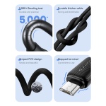 USAMS καλώδιο micro USB σε USB US-SJ690, 2A, 480Mbps, 1m, μαύρο - Image 4
