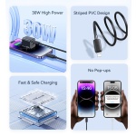 USAMS καλώδιο Lightning σε USB-C US-SJ692, 30W, 480Mbps, 1m, λευκό - Image 2