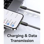 USAMS καλώδιο Lightning σε USB-C US-SJ735, 30W, 480Mbps, 1m, λευκό - Image 3