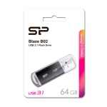 SILICON POWER USB Flash Drive Blaze B02, 64GB, USB 3.2, μαύρο - Image 3