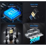 USAMS USB αντάπτορας Bluetooth 5.1 ZB321, μαύρος - Image 2