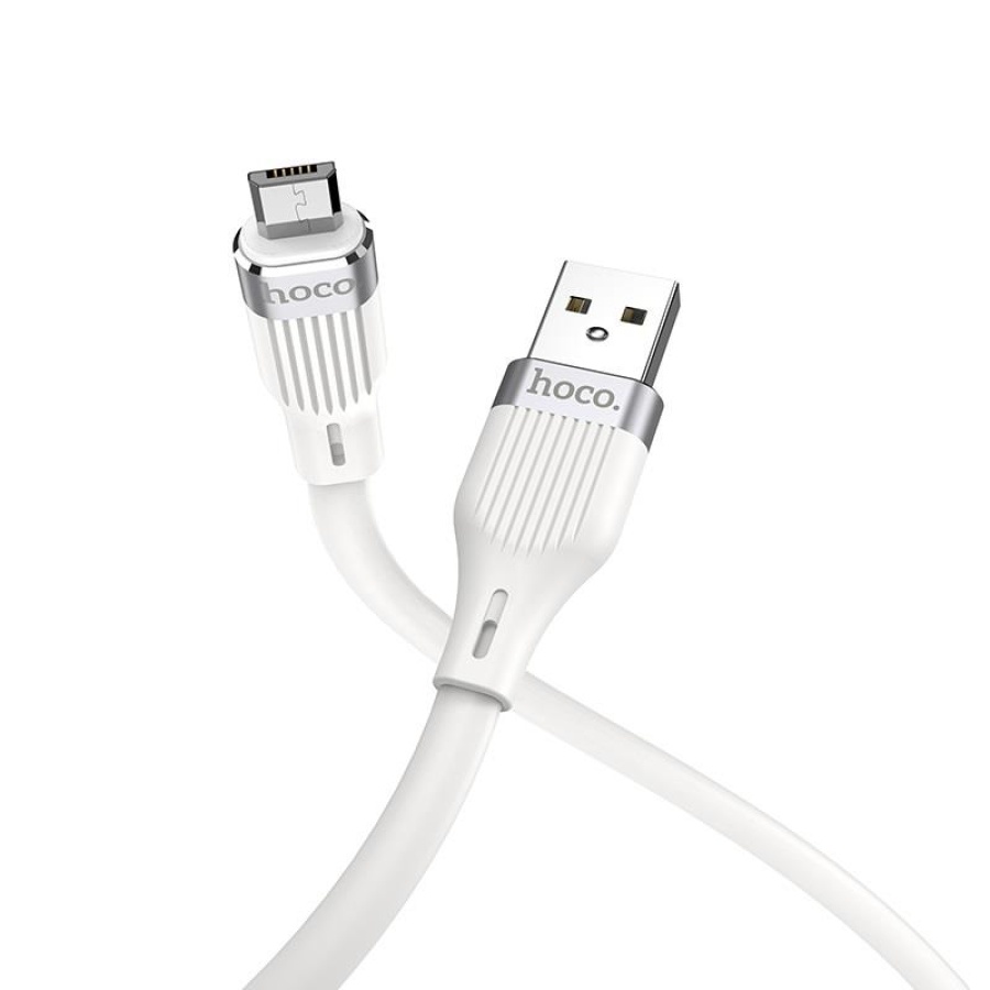 HOCO U72 FOREST SILICONE ΚΑΛΩΔΙΟ ΦΟΡΤΙΣΗΣ MICRO, ΛΕΥΚΟ - Image 2