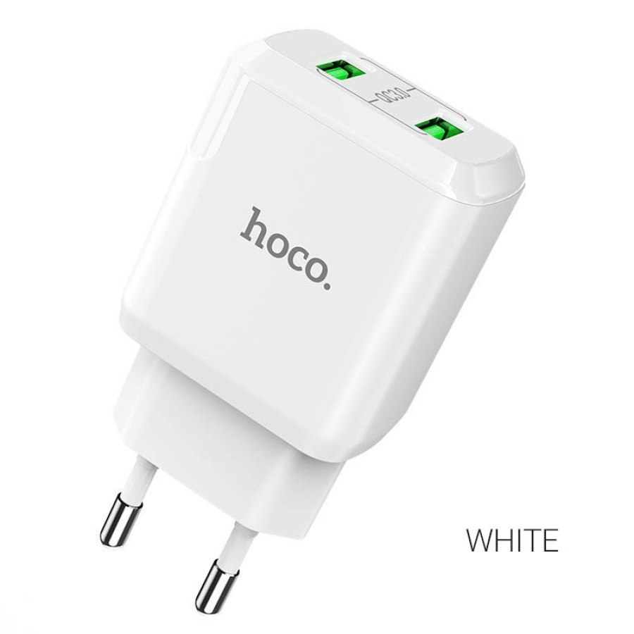 HOCO N6 ΦΟΡΤΙΣΤΗΣ CHARMER, 2 ΘΥΡΕΣ, QC3.0, 18w ΛΕΥΚΟ - Image 2