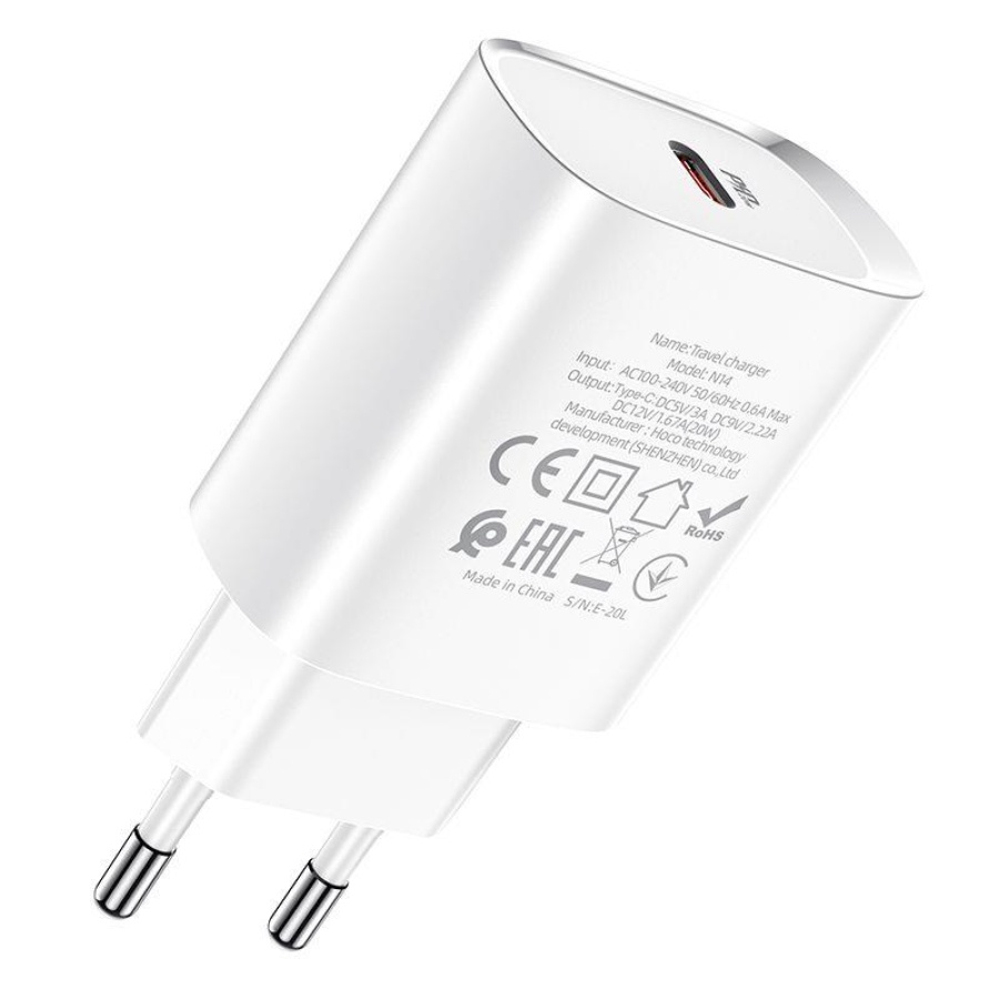 HOCO N14 ΦΟΡΤΙΣΤΗΣ SMART CHARGING, 1 ΘΥΡΑ, PD20W - Image 4