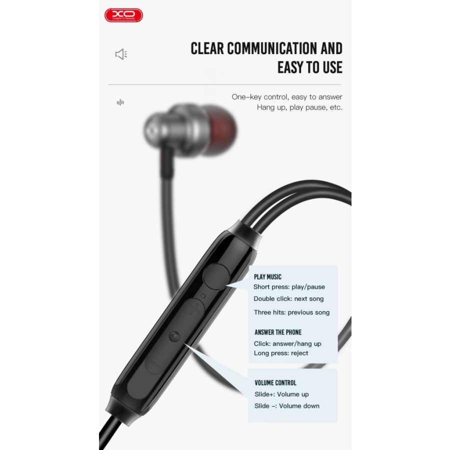 XO EP38 ΑΚΟΥΣΤΙΚΑ HANDSFREE, 3.5mm ΓΚΡΙ - Image 3