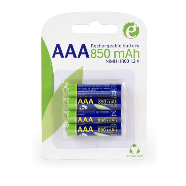 ΜΠΑΤΑΡΙΕΣ Ni-MH ΕΠΑΝΑΦΟΡΤΙΖΟΜΕΝΕΣ AAA ,850mAh, 4PS BLISTER