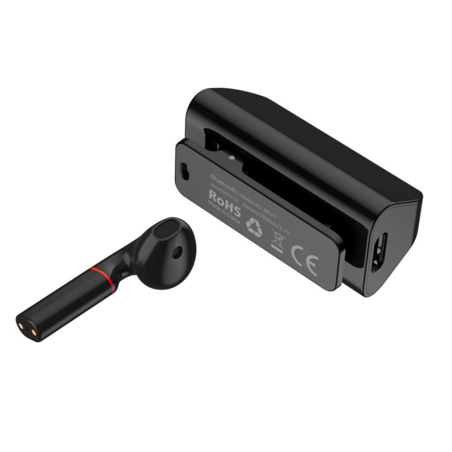 XO BE27 LAVALIER ΑΚΟΥΣΤΙΚΟ BLUETOOTH ΜΕ ΚΟΥΜΠΙ ΑΦΗΣ, ΜΑΥΡΟ - Image 3
