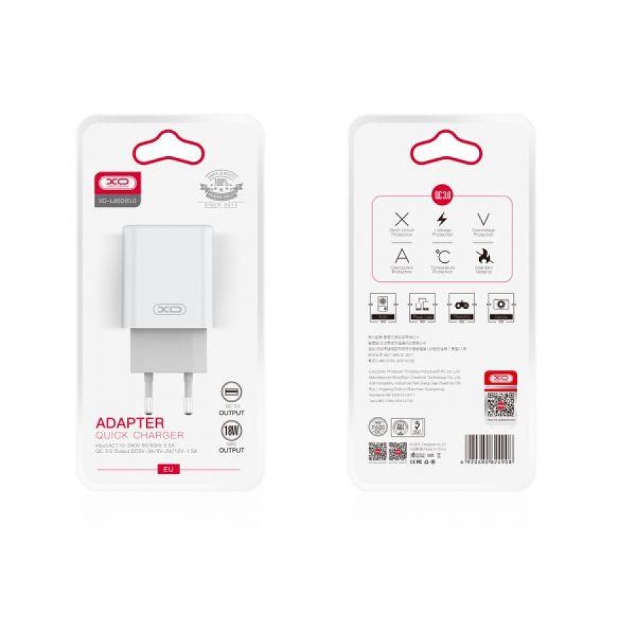 XO L85D  ΦΟΡΤΙΣΤΗΣ QC3.0 18W, 1 ΘΥΡΑ