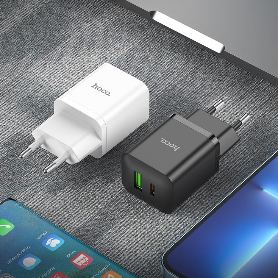 HOCO N28 ΦΟΡΤΙΣΤΗΣ FOUNDER PD20W+QC3.0, 2 ΘΥΡΕΣ, ΜΑΥΡΟ - Image 3