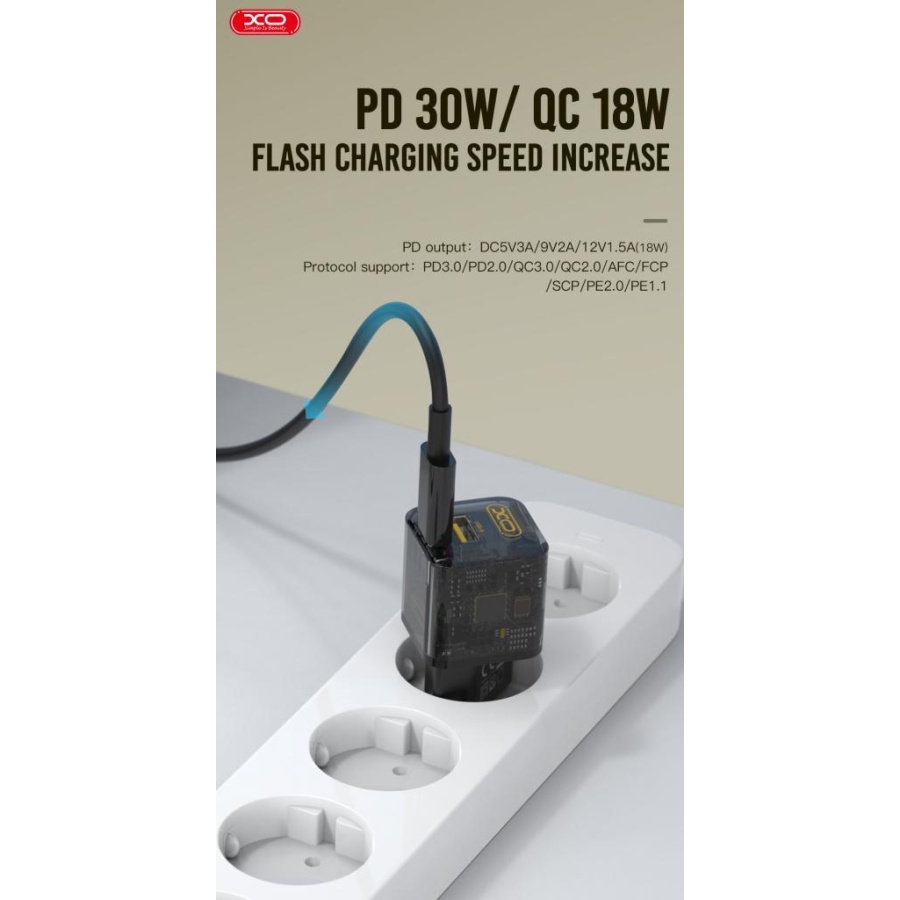 XO CE05(EU) PD30W+QC3.0 30W fast charger - Image 3