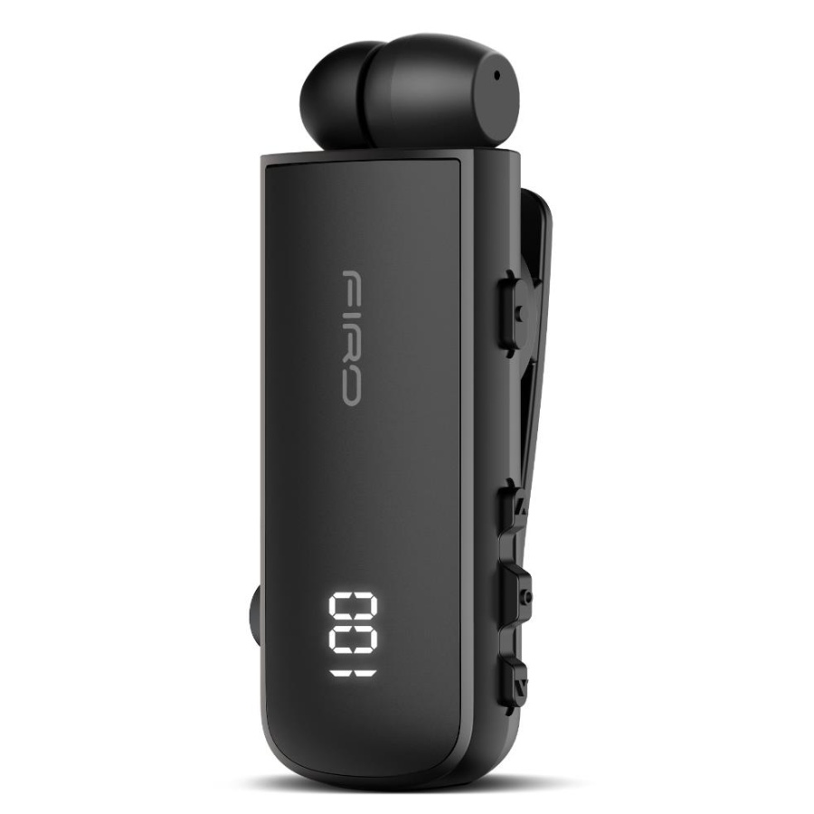 FIRO H16J BUSINESS BLUETOOTH RETRACTABLE EARPHONE ΜΕ ΟΘΟΝΗ, ΜΑΥΡΟ - Image 2