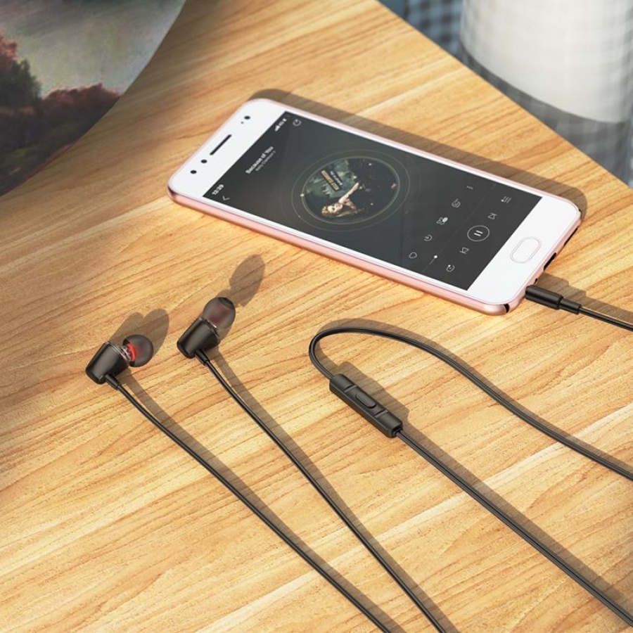 HOCO M107 DISCOVERER ΑΚΟΥΣΤΙΚΑ HANDSFREE, ΜΑΥΡΟ - Image 2
