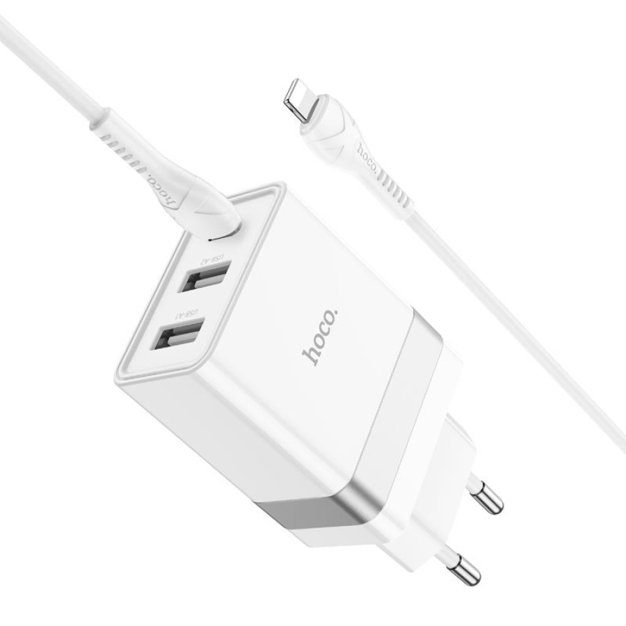 HOCO N21 PRO TOURER PD30W (2A1C) ΦΟΡΤΙΣΤΗΣ, 3 ΘΥΡΕΣ, ΛΕΥΚΟ, ΚΑΛΩΔΙΟ TYPE-C ΣΕ LIGHTNING - Image 2