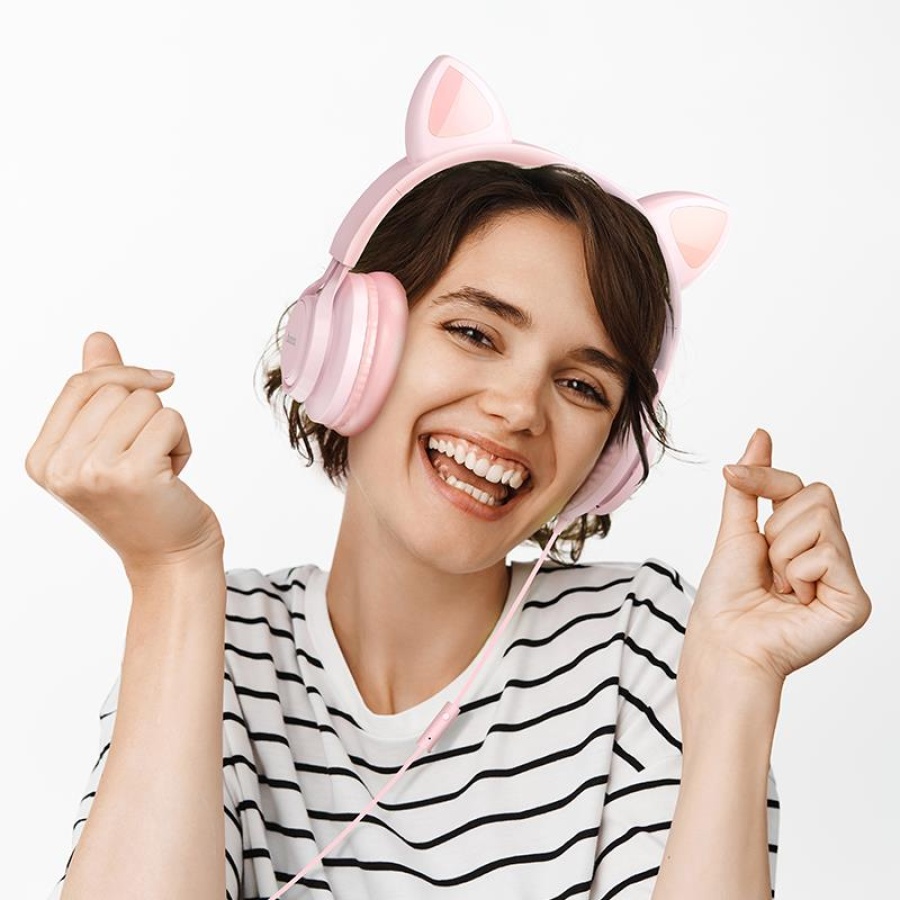 HOCO W36 CAT EAR ΑΚΟΥΣΤΙΚΑ ΜΕ ΜΙΚΡΟΦΩΝΟ, 3.5mm - Image 3