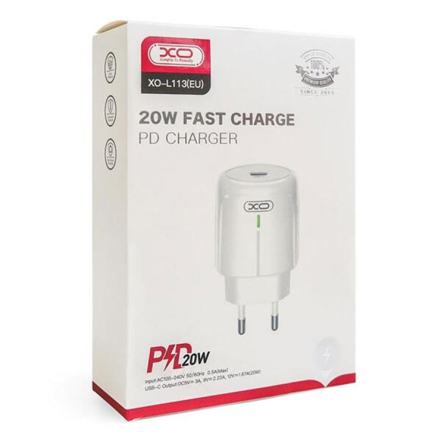 XO L113 ΦΟΡΤΙΣΤΗΣ PD 20W, 1 ΘΥΡΑ, ΛΕΥΚΟΣ - Image 2