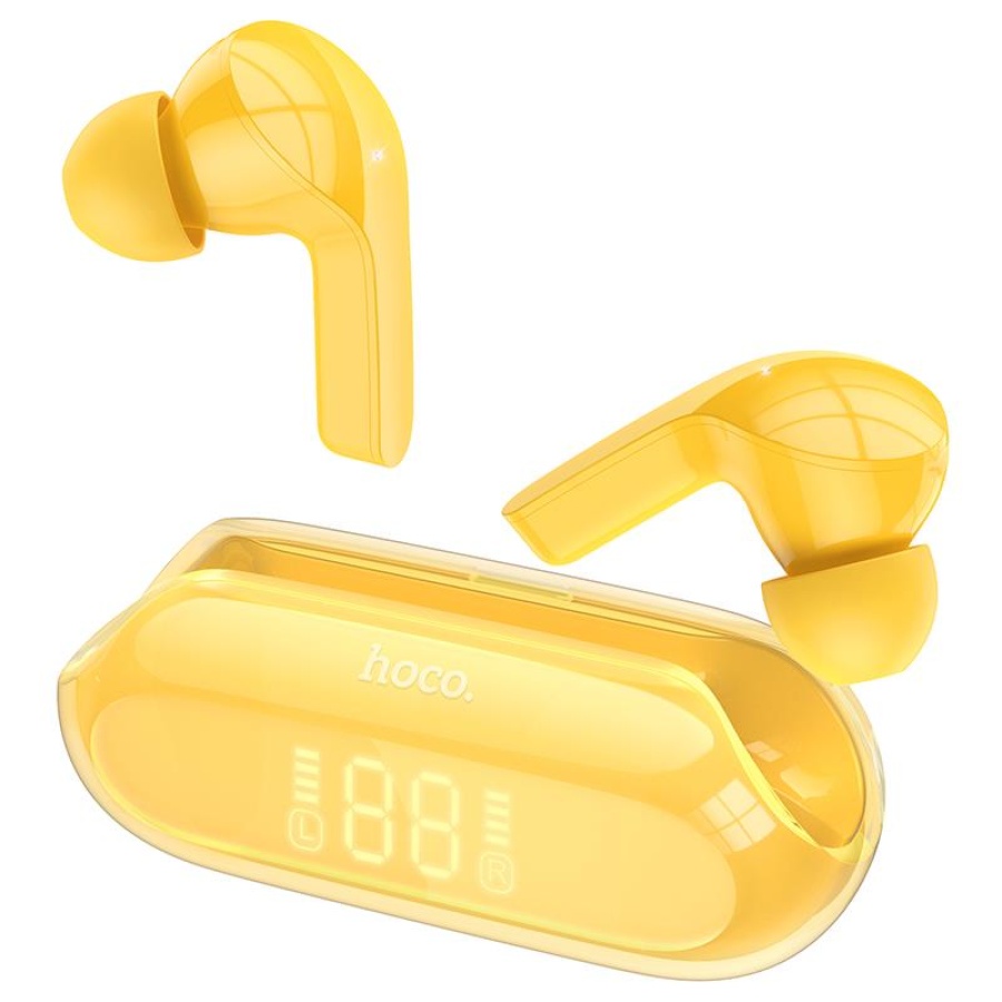 HOCO EW39 BRIGHT ΑΚΟΥΣΤΙΚΑ BLUETOOTH, ΚΙΤΡΙΝΟ, ENC - Image 2