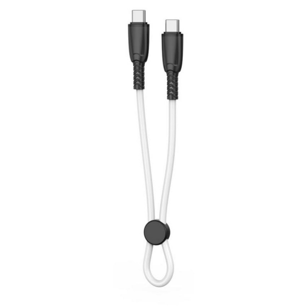 XO NB-Q248B ΚΑΛΩΔΙΟ ΦΟΡΤΙΣΗΣ SALUO SERIES SILICONE PD ΣΕ Type-C, 60W, 25cm, ΛΕΥΚΟ