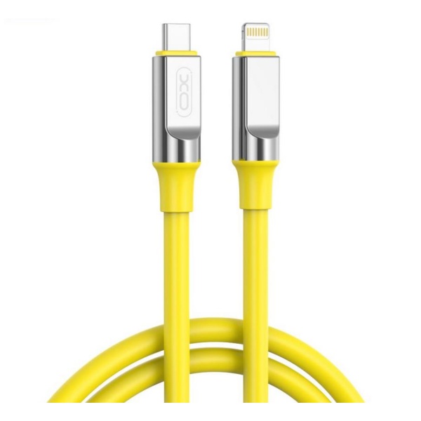 XO NB-Q252A PD 27W TYPE-C ΣΕ LIGHTNING ΚΑΛΩΔΙΟ ΦΟΡΤΙΣΗΣ ΣΙΛΙΚΟΝΗΣ, ΚΙΤΡΙΝΟ