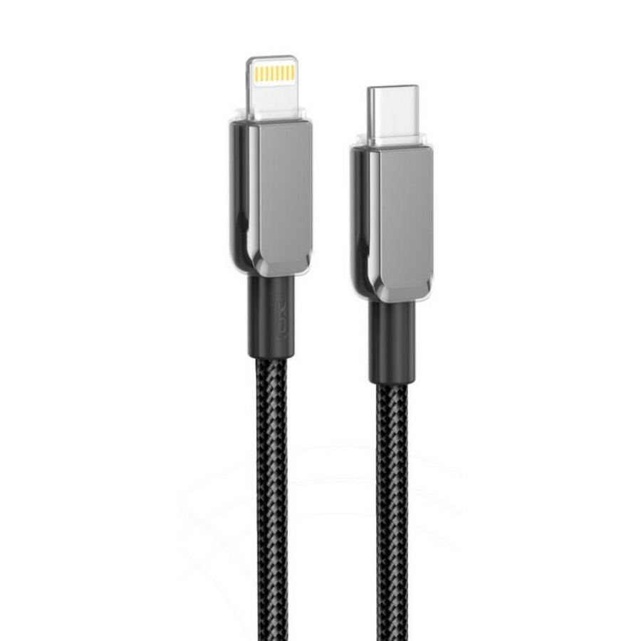 XO NB-Q250A ΚΑΛΩΔΙΟ ΦΟΡΤΙΣΗΣ TYPEC ΣΕ LIGHTNING, 27W, ΜΑΥΡΟ