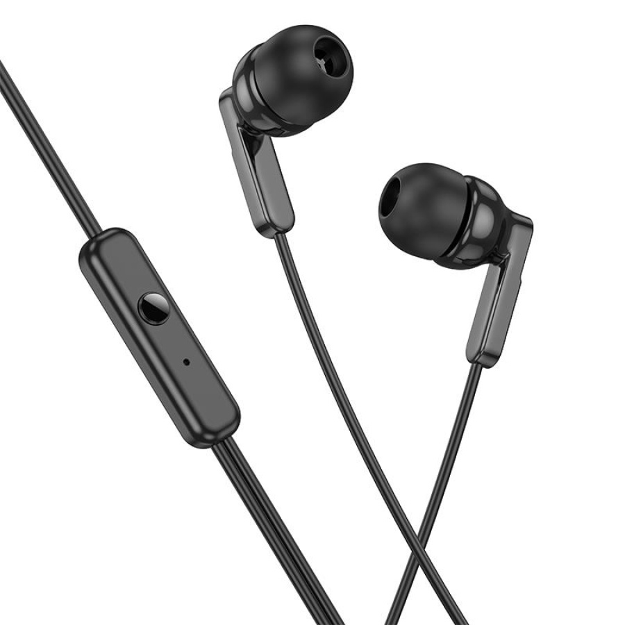 HOCO M121 ΑΚΟΥΣΤΙΚΑ 3.5MM JACK BRIGHT UNIVERSAL ΜΕ ΜΙΚΡΟΦΩΝΟ , ΜΑΥΡΑ - Image 2
