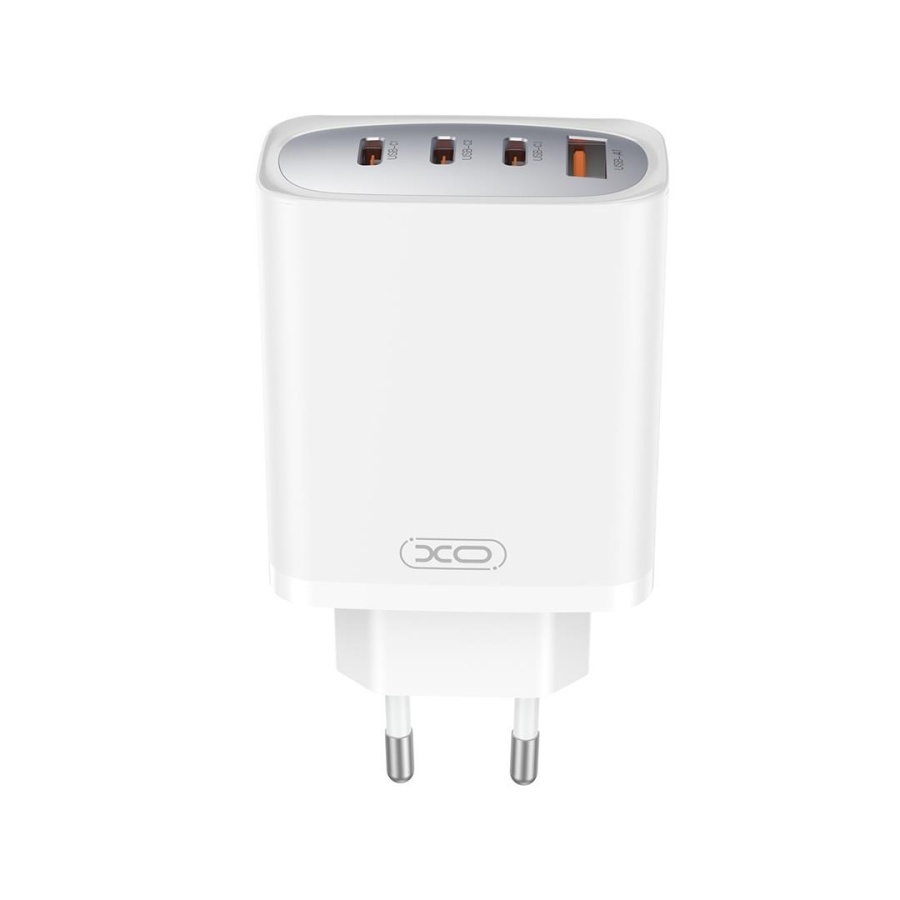 XO CE23 ΦΟΡΤΙΣΤΗΣ 65W GAN NITRIDE, 3 ΘΥΡΕΣ TYPE-C, 1 ΘΥΡΑ USB, ΛΕΥΚΟΣ